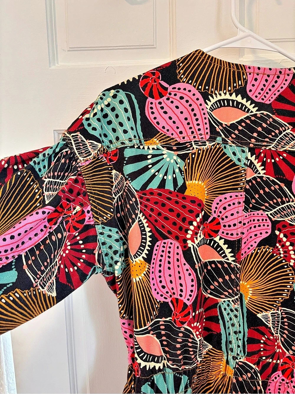 FARM Abstract Print Jumpsuit in Black & Pink - Picture 6 of 7
